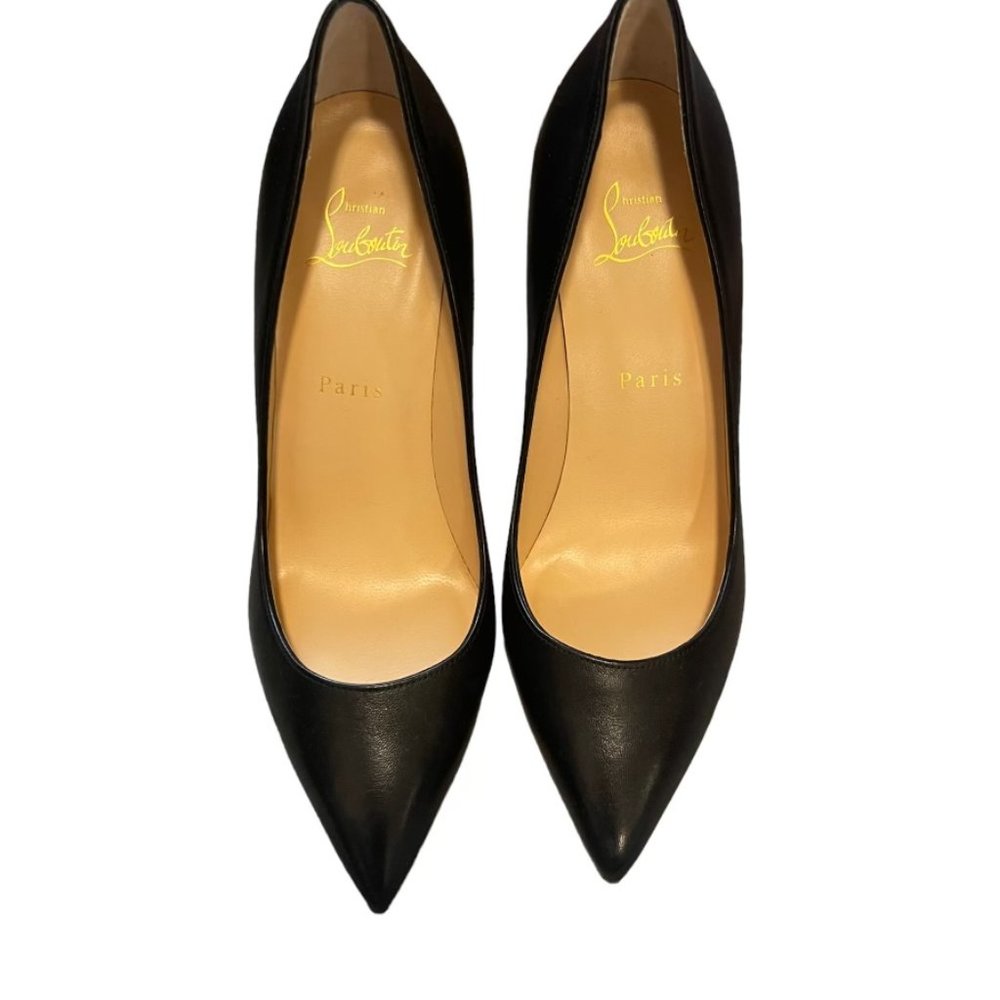Christian Louboutin size 38 black Pigalle Follies 85mm heel nappa retail $799